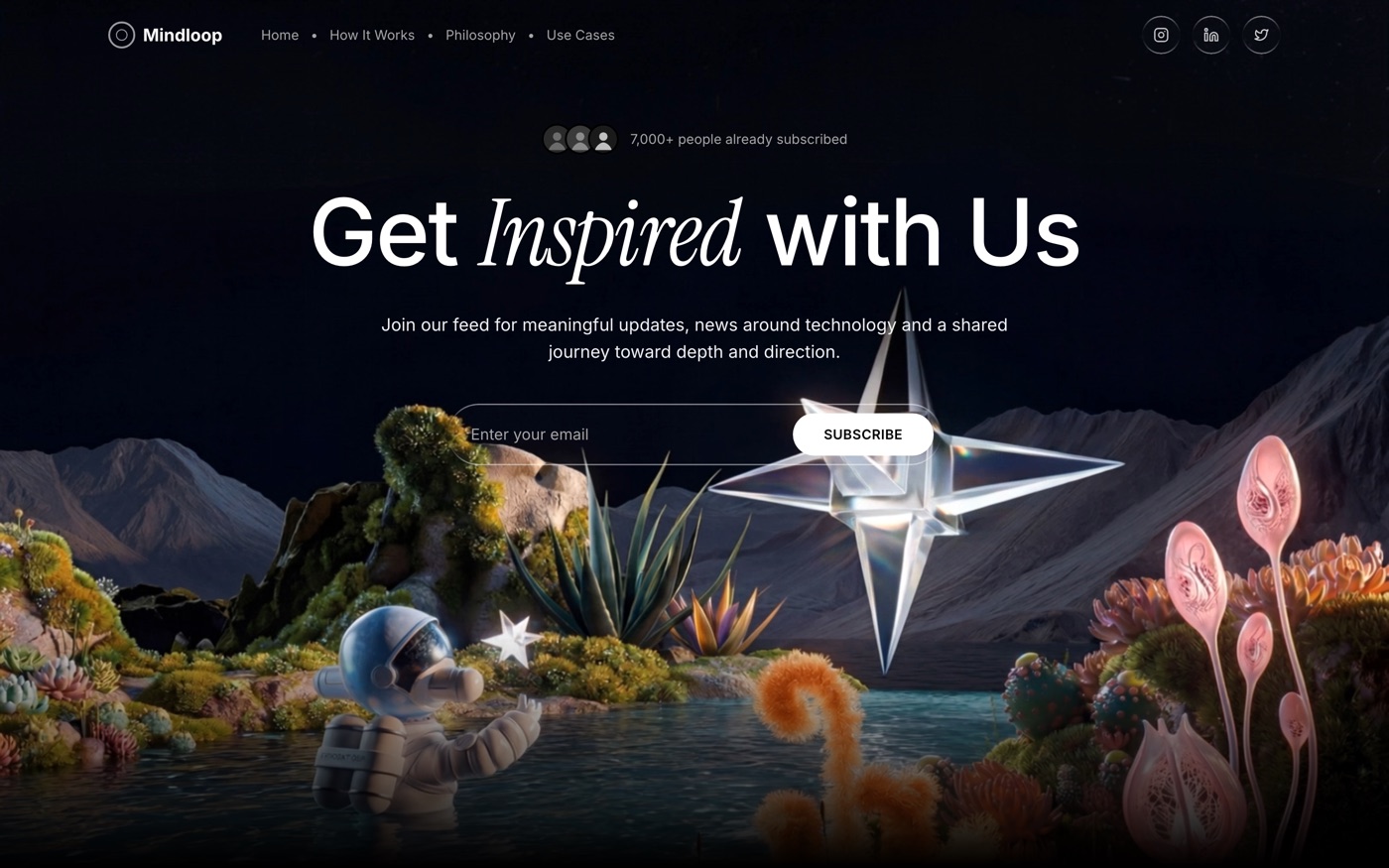 Mindloop — an animated, cinematic landing page designed and built by Elite Web Design Co.